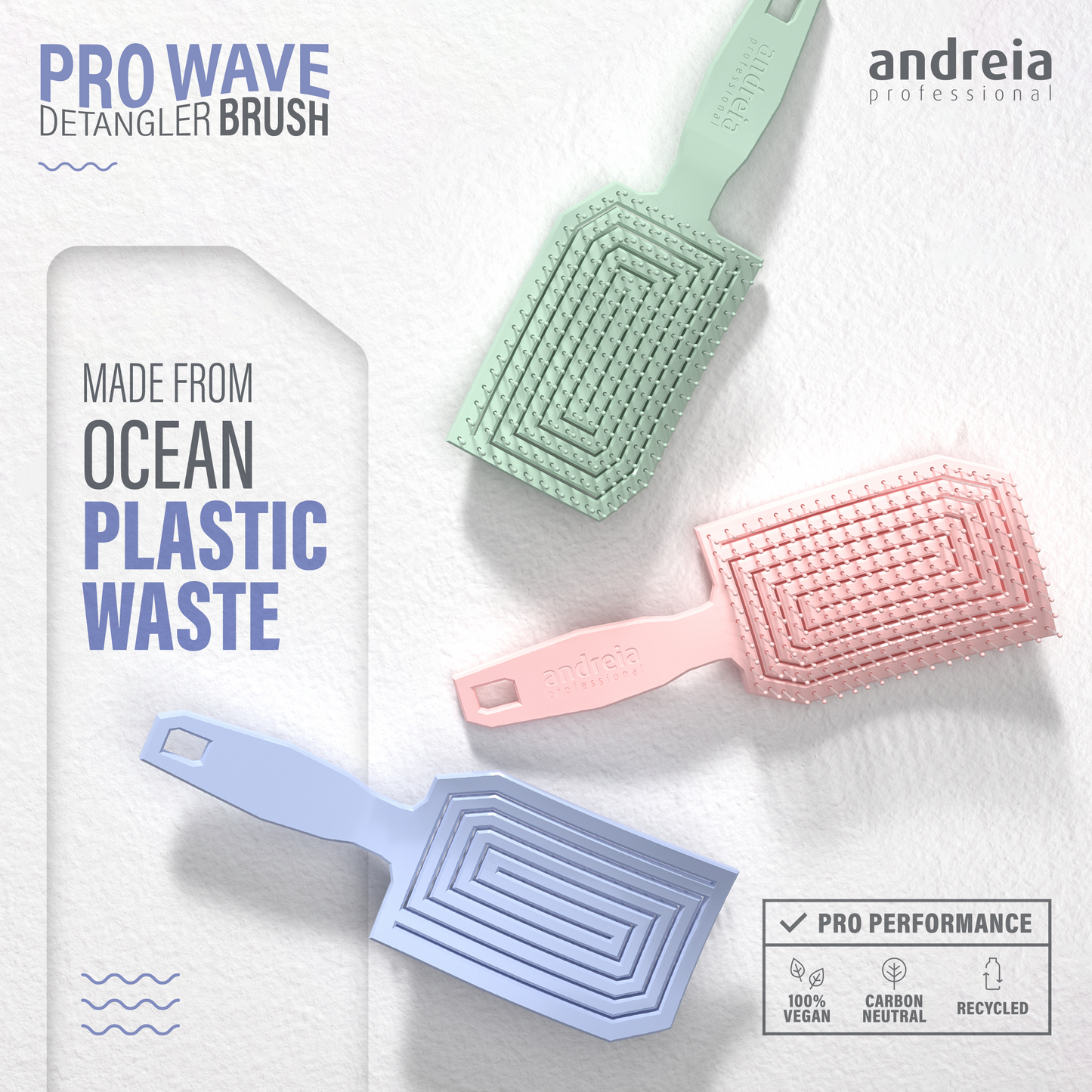 Pro Wave Detangler Brush - Pink